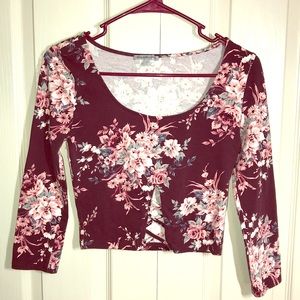 Maroon crop top